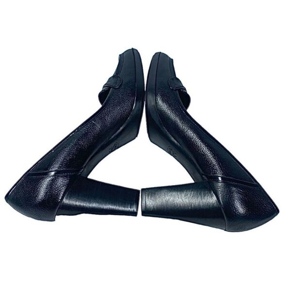 Circa Joan & David CJCHAS Size 8.5 Medium Stacked Platform Womens Shoe Black - Picture 7 of 10